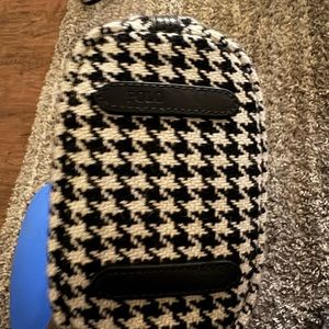 Polo Ralph Lauren Black White Houndstooth Mini Bellport Bucket Bag